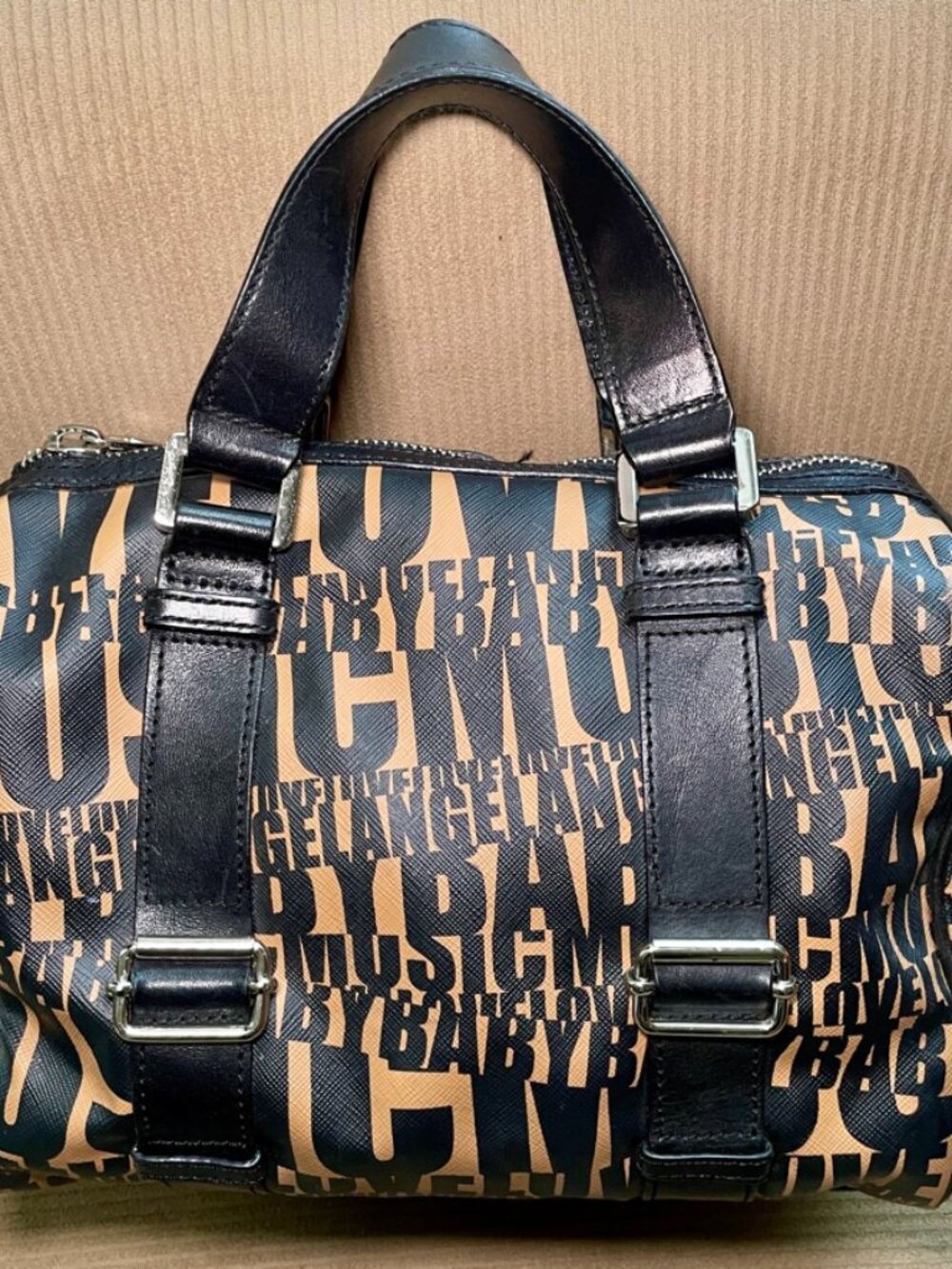 L.A.M.B. Vintage Y2K by Gwen Stefani graphic logo bowling satchel